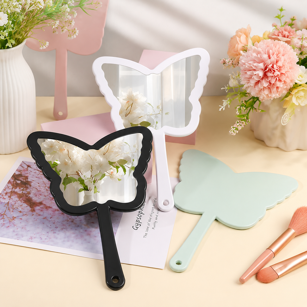 Handheld Butterfly Shaped Mirror