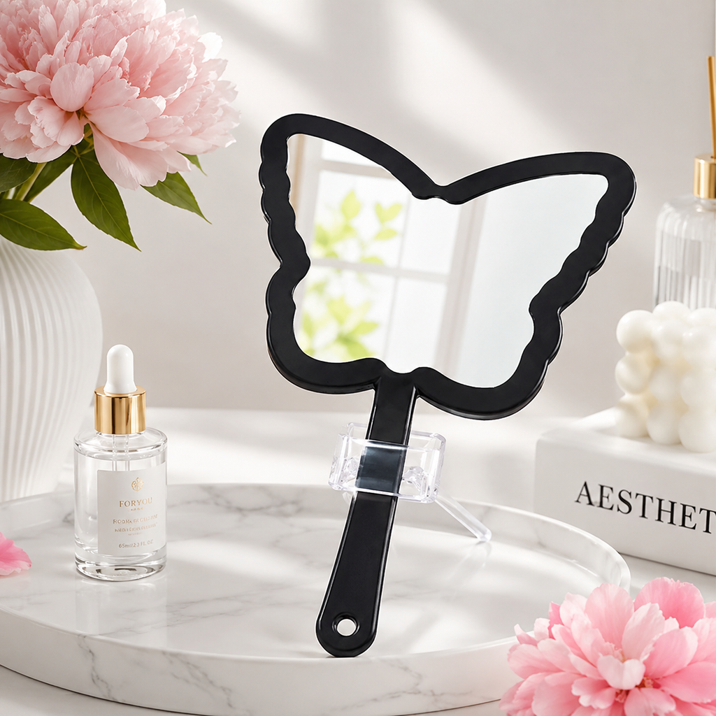 Handheld Butterfly Shaped Mirror